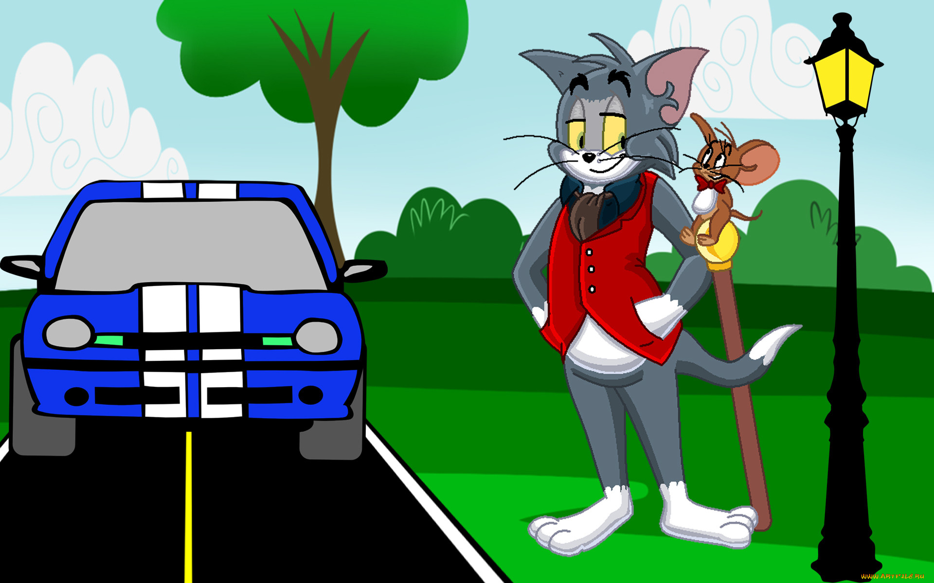 Игры том в дорогу. Том и Джерри на машине. Автомобиль Тома и Джерри. Машина Тома из том и Джерри. Бутч том и Джерри на машине.